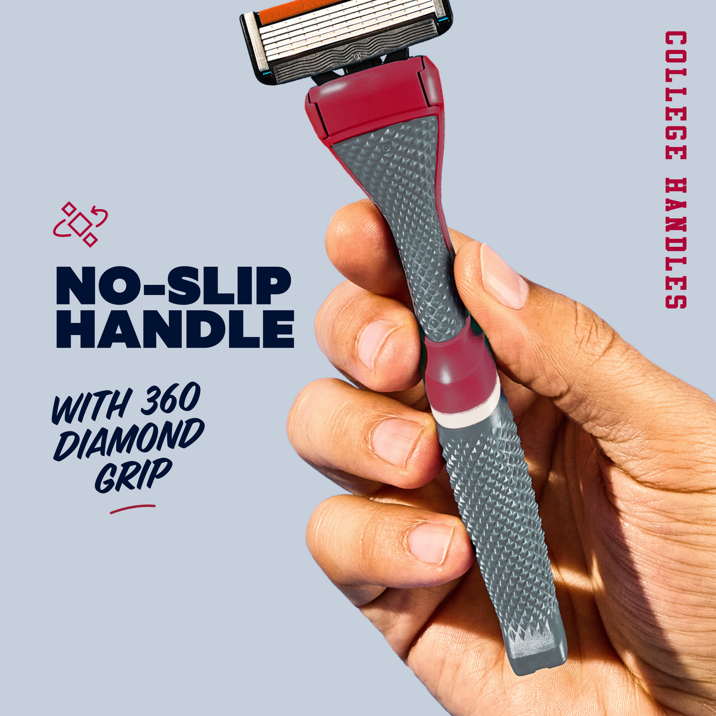 University of Arkansas Diamond Grip Handle