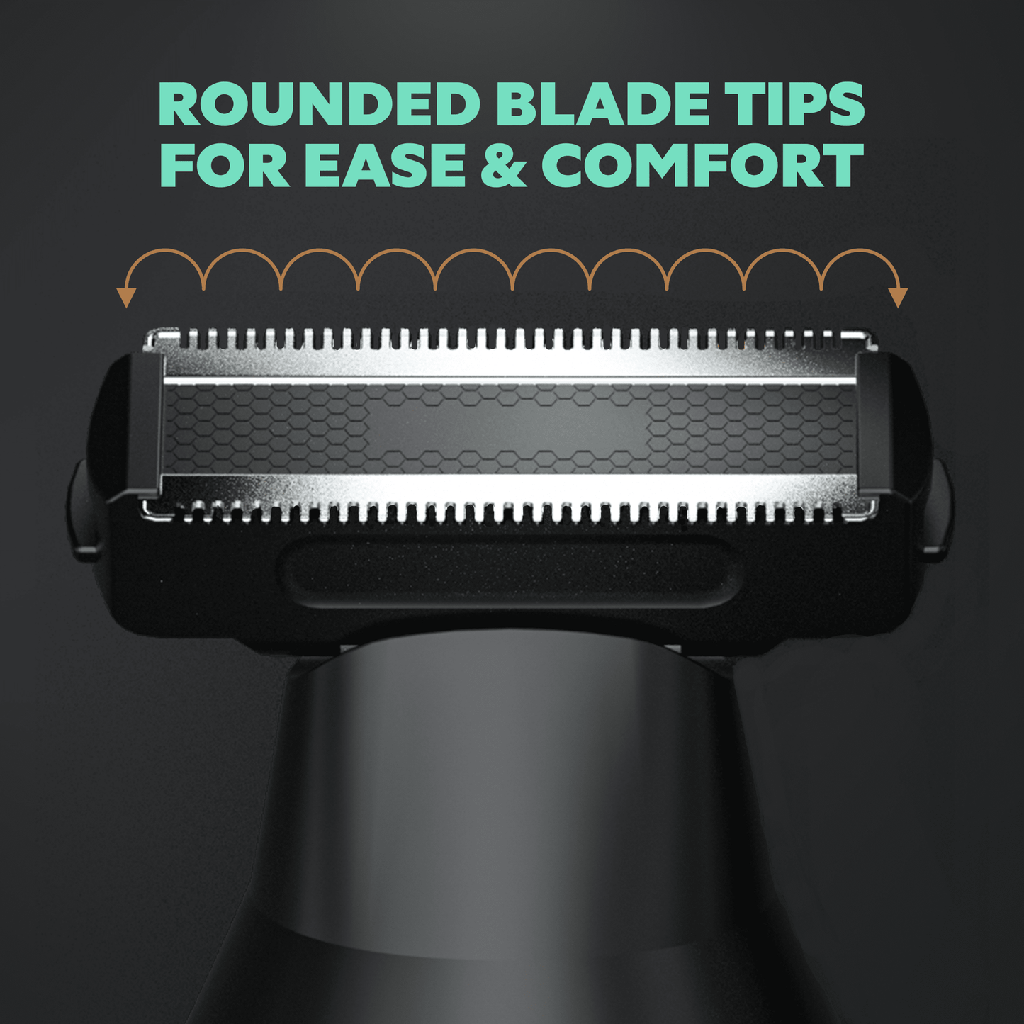 Dollar Shave Club Double Header Electric Trimmer blade Body Kit being used by man to shave body.